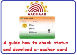 aadhaar card status and download eaadhar card online