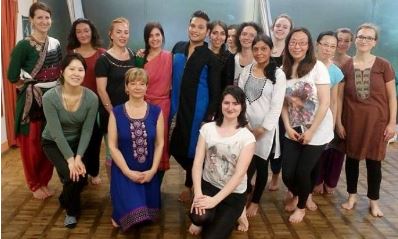 French Belles Dancing the Sambalpuri Folk Dance Dalkhai-May-2016