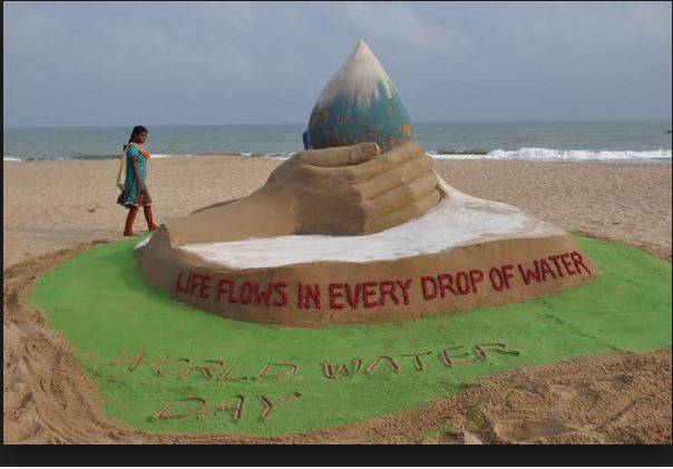Odisha Sandart by Sri Manas Kumar Sahoo on World Water Day-2016