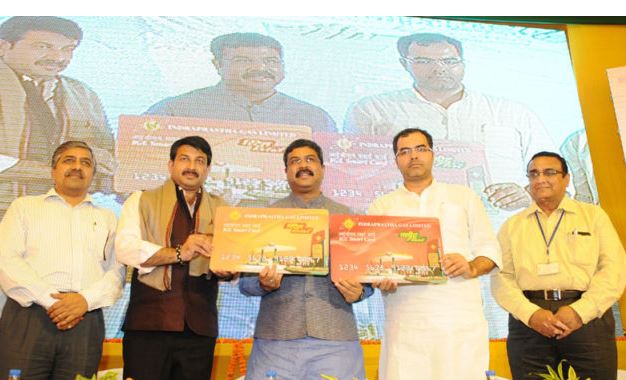 Oil Minister Pradhan Launches Prepaid Smart Cards for CNG Consumers-2017