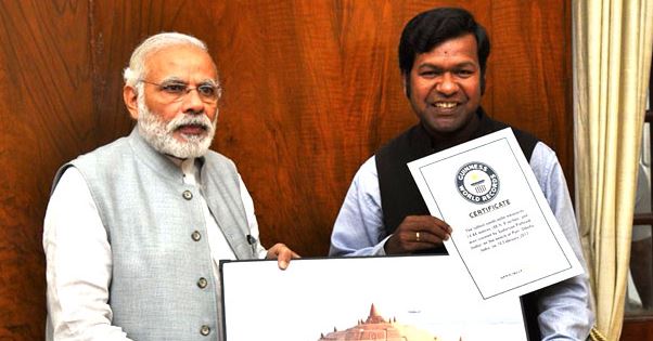 PM Modi Congratulates Sudarsan Pattnaik for Guinness Record-2017